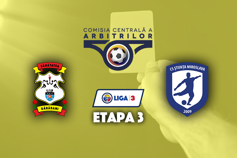 Popa Silviu arbitrează meciul de la Dărăbani